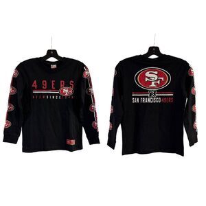 NWT Kids San Francisco 49ers Logo Long Sleeve Tee Size 10/12